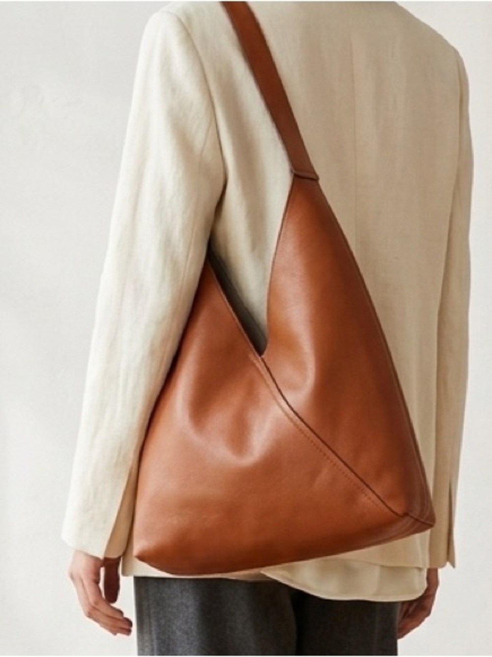 Women’s Two-Tone Shoulder Bag - Orange & Brown